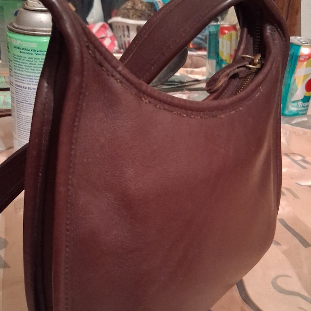 Coach Dark Brown Leather Shoulder Bag